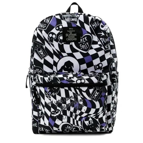 Disney Nightmare Before Christmas 17" Laptop Backpack Pumpkin King Black NEW NBC - Picture 1 of 4
